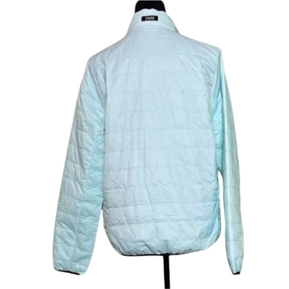 PINK Victoria's Secret Packable Puffer Jacket Mint Green Lightweight Full Zip - Picture 4 of 9